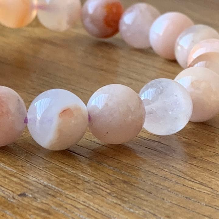 トルマリンシリカ＆桜瑪瑙ブレスレット