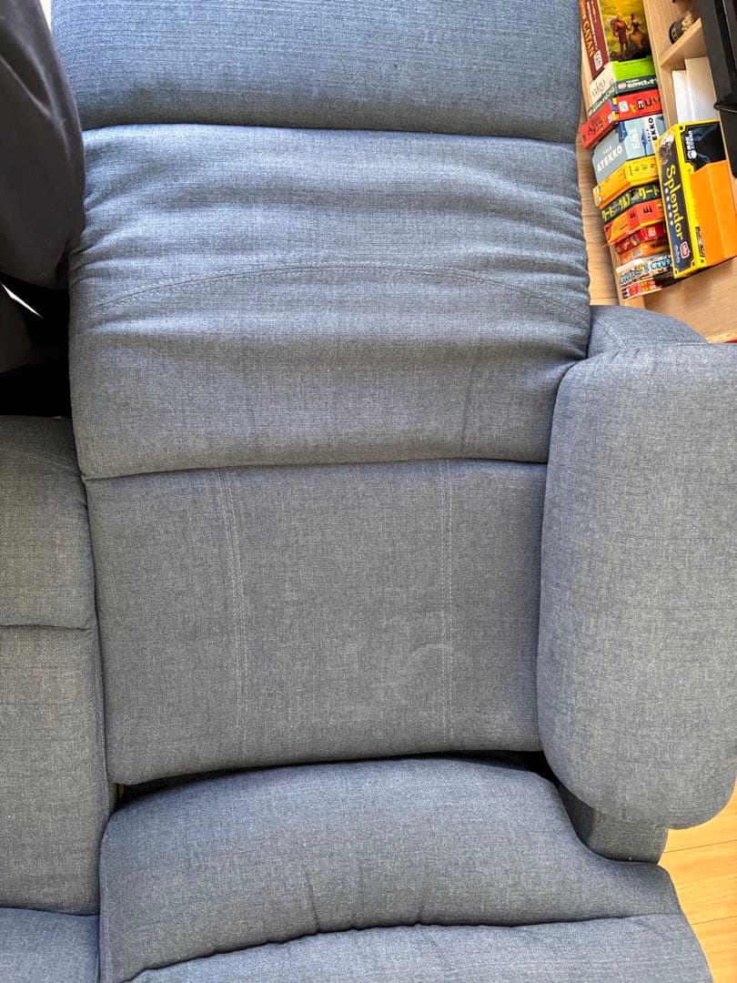 【ニトリ】2人掛け 電動リクライニングソファ Nビリーバ 布 ネイビー