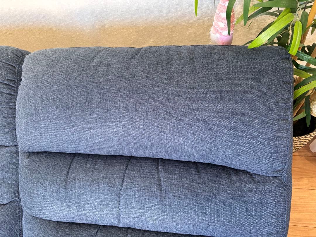 【ニトリ】2人掛け 電動リクライニングソファ Nビリーバ 布 ネイビー