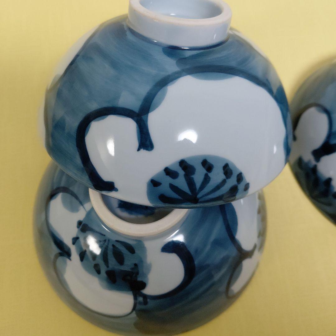 源右衛門⭐️染付梅絵 飯椀 3個組