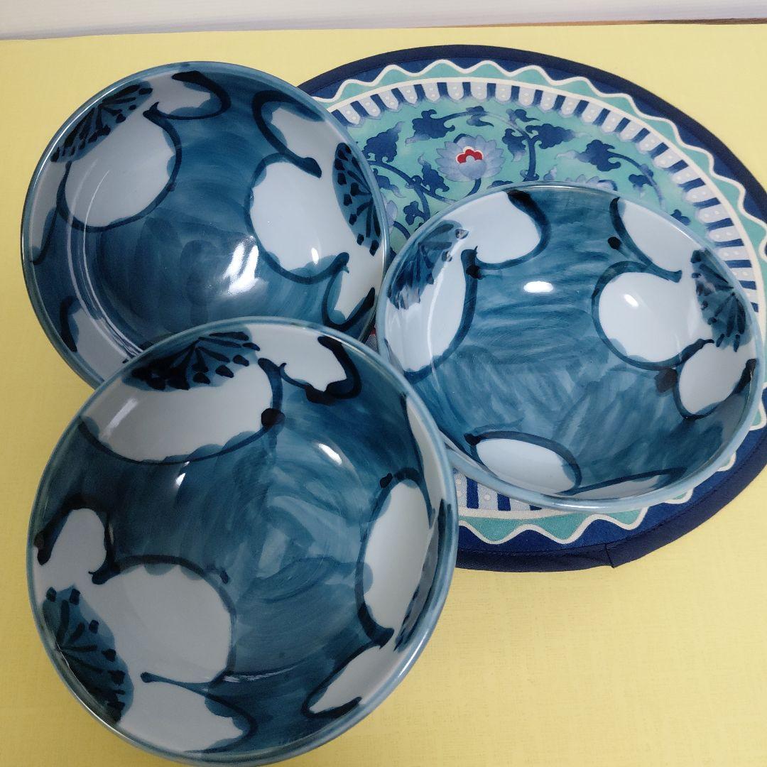 源右衛門⭐️染付梅絵 飯椀 3個組