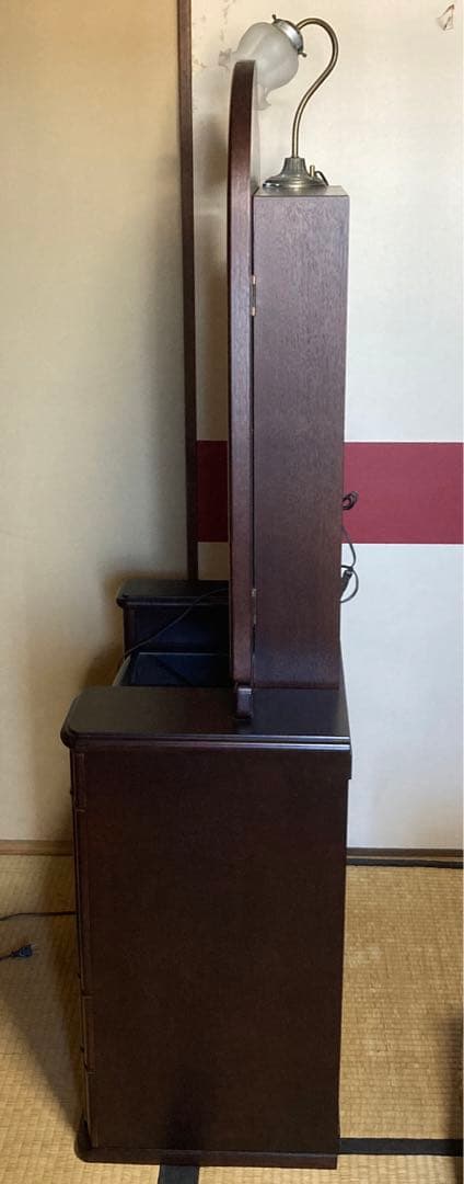 美品 ❤︎ アンティーク ドレッサー ライト付き 鏡台 収納多数 婚礼家具