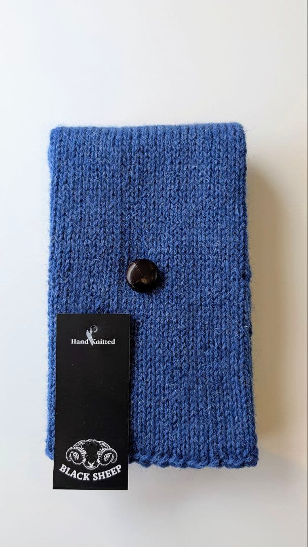 【新品タグ付き】青Black Sheepハンドニット マフラー