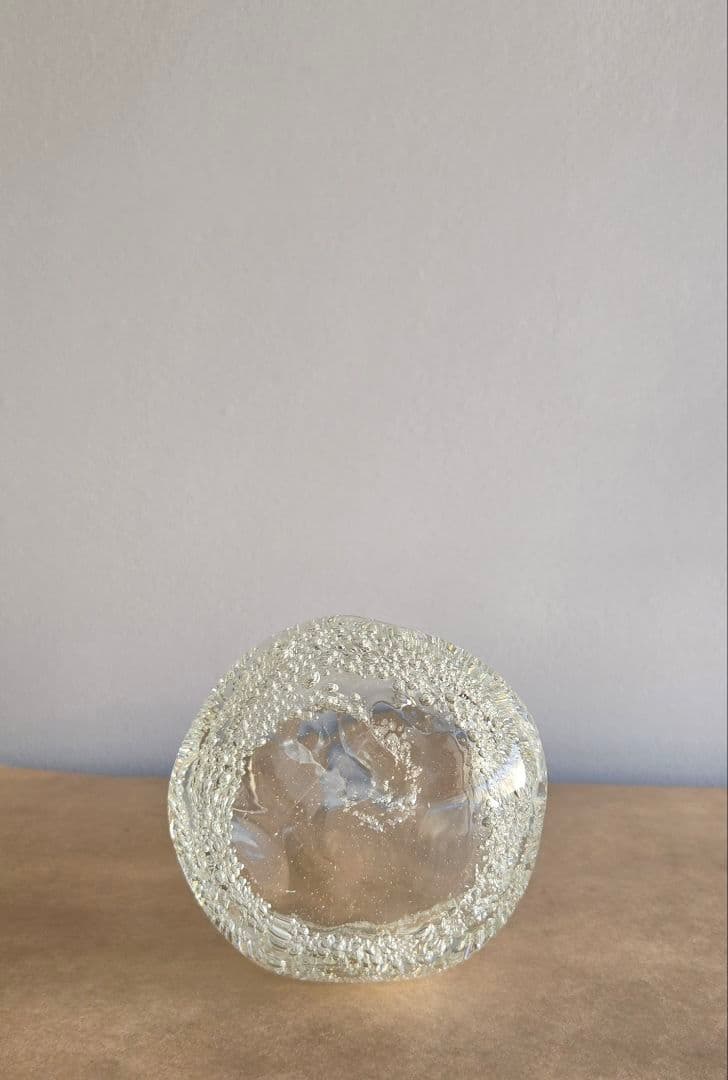 ＊新品未使用＊　泡入りガラスの一輪挿し　ガラス作家
