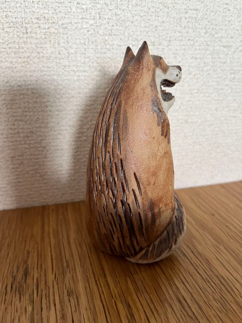 み*こ様 かとうゆみ　陶器　オオカミ