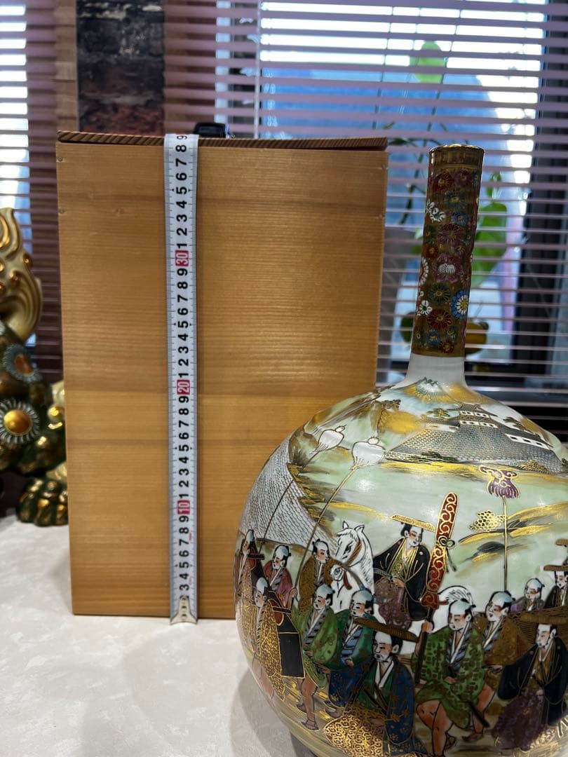 ⭐️九谷焼⭐️購入定価25万円以上⭐️飾り壺　木箱付②⭐️