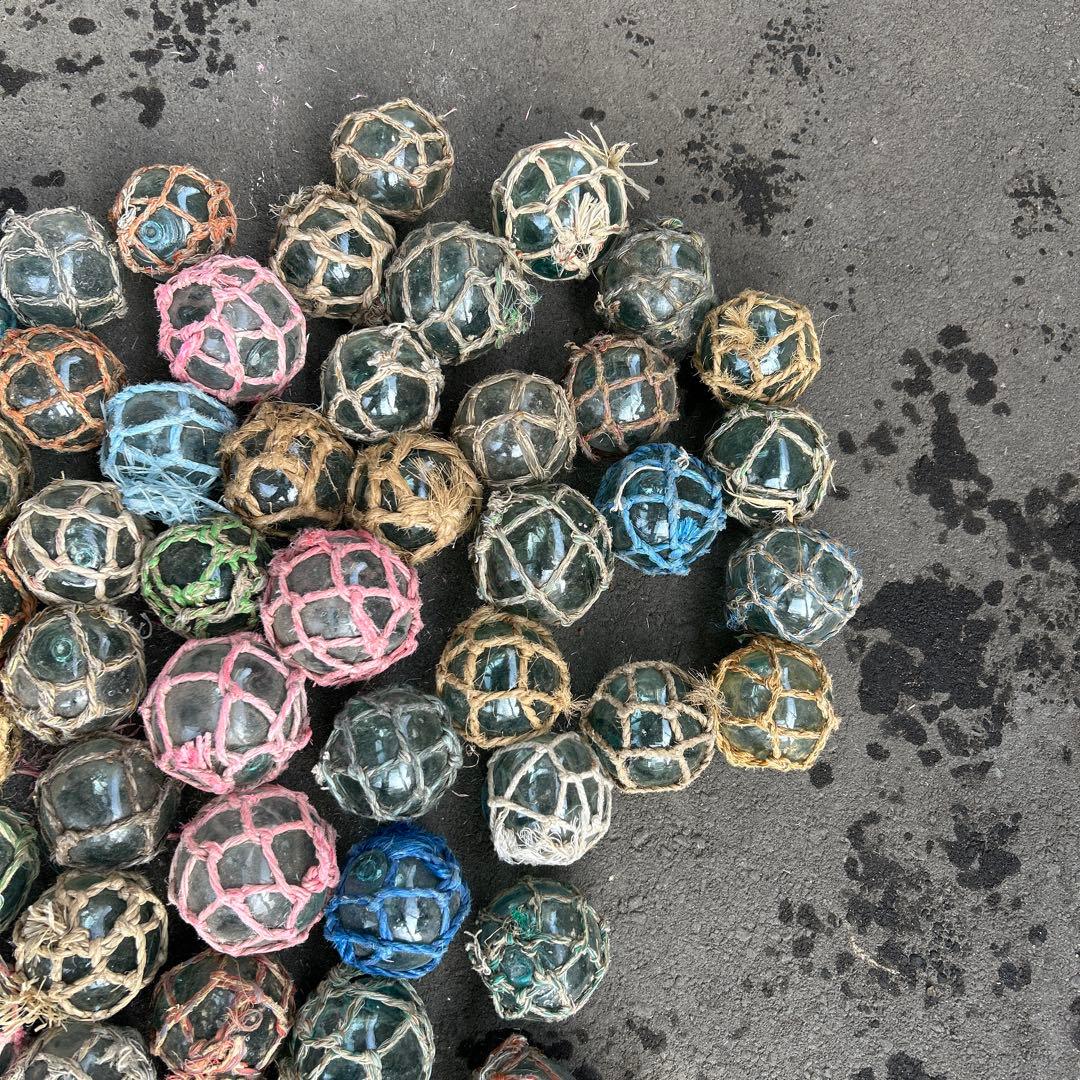 浮き玉　浮き球　ガラス玉　漁具　レトロ　68個まとめ