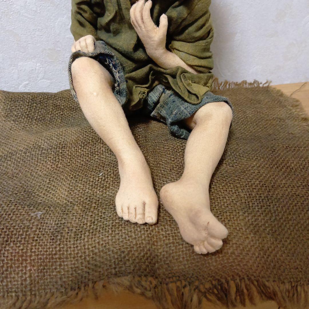 人形 「連鎖」創作人形 布貼りハンドメイド