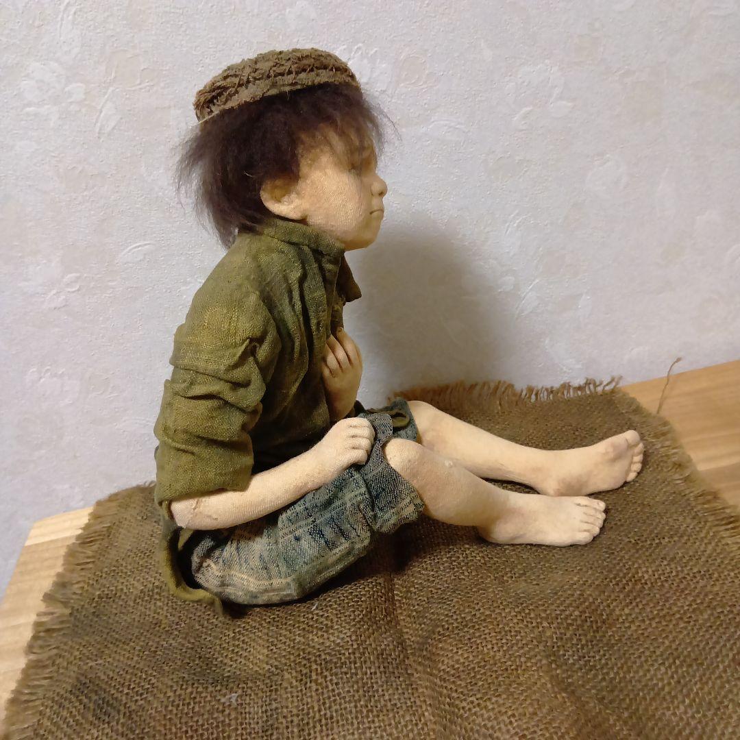 人形 「連鎖」創作人形 布貼りハンドメイド