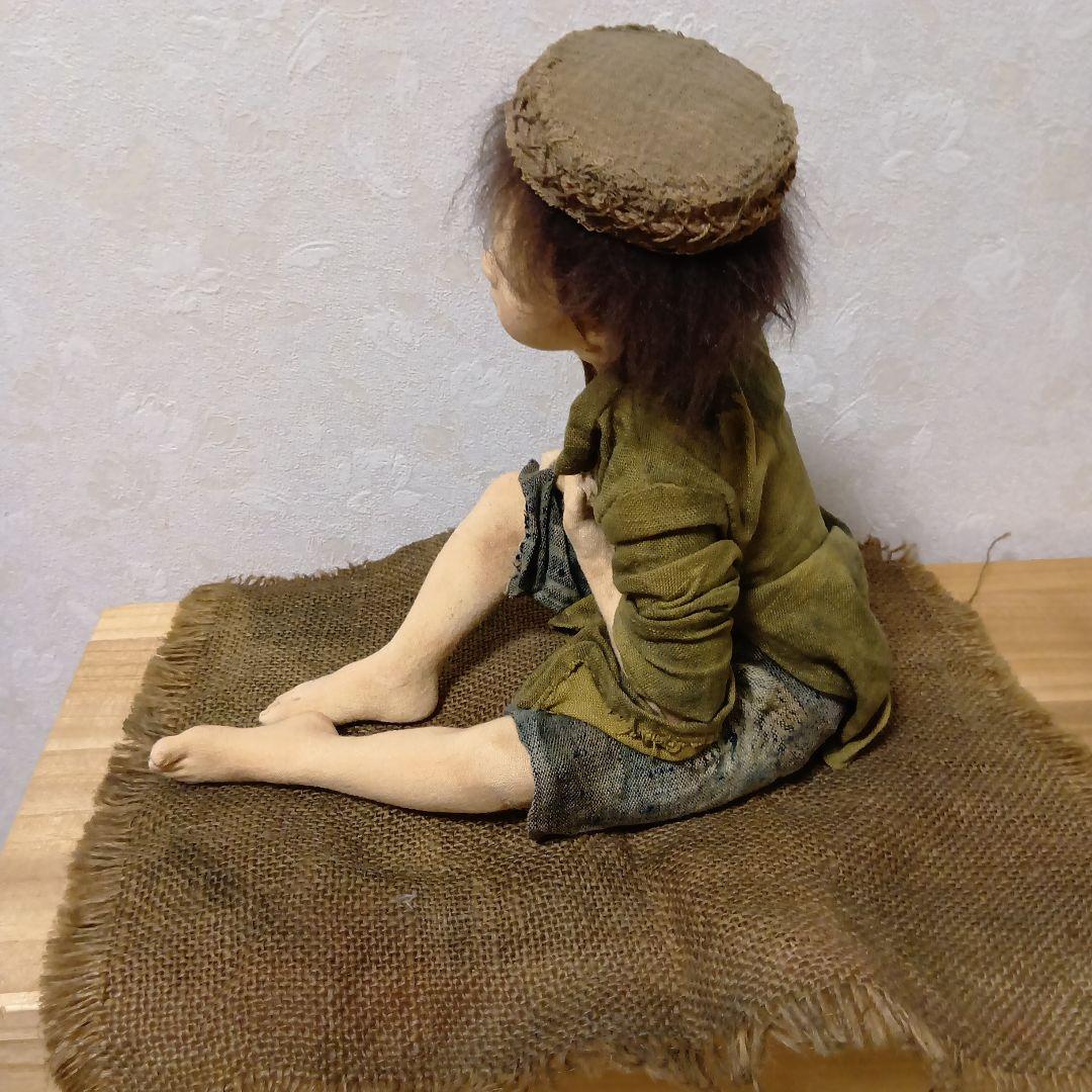 人形 「連鎖」創作人形 布貼りハンドメイド