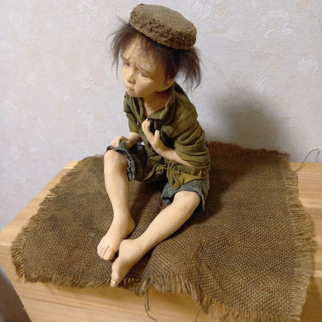 人形 「連鎖」創作人形 布貼りハンドメイド