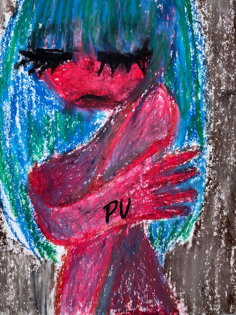 アート イラスト ダーク 病みかわいい 絵画 オリジナル 創作 一点物 原画