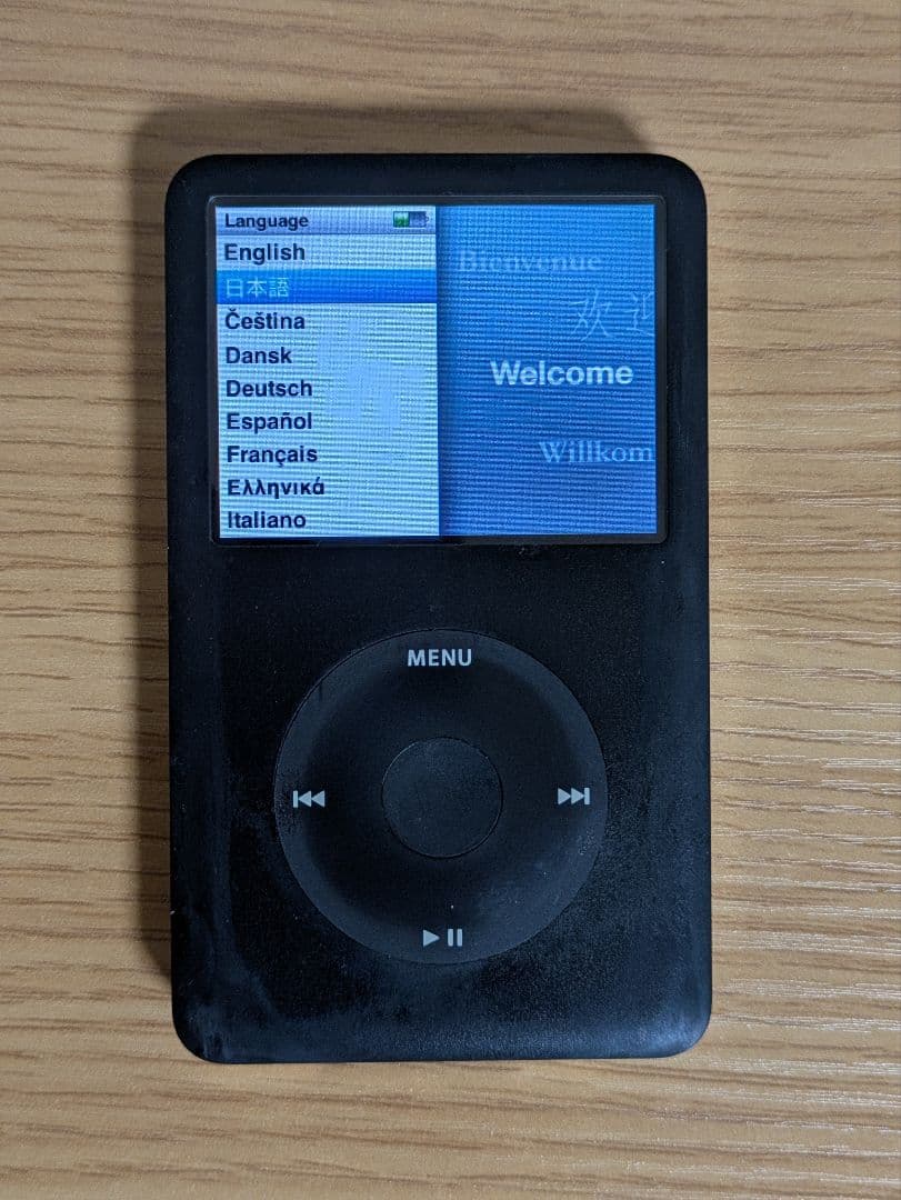 【ジャンク品】iPod classic 80GB Black（充電ケーブル付き）