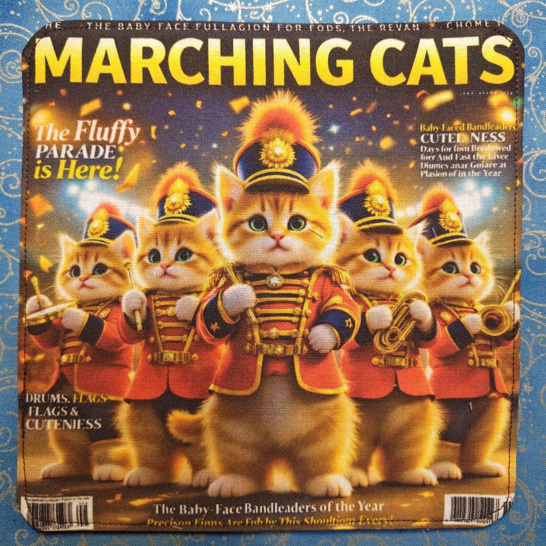 yourelia 　4重ハンカチ　ネコちゃん柄　18枚