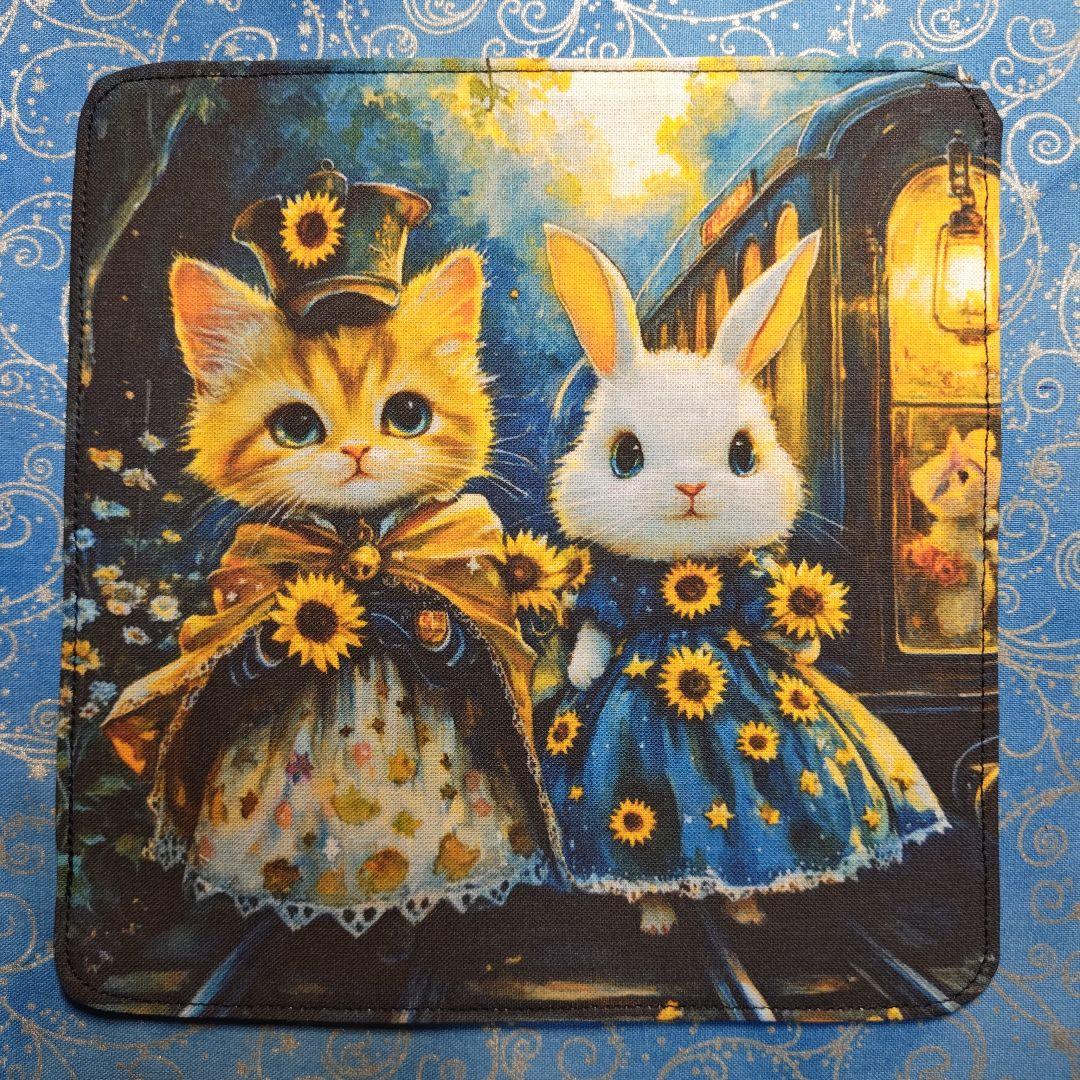 yourelia 　4重ハンカチ　ネコちゃん柄　18枚