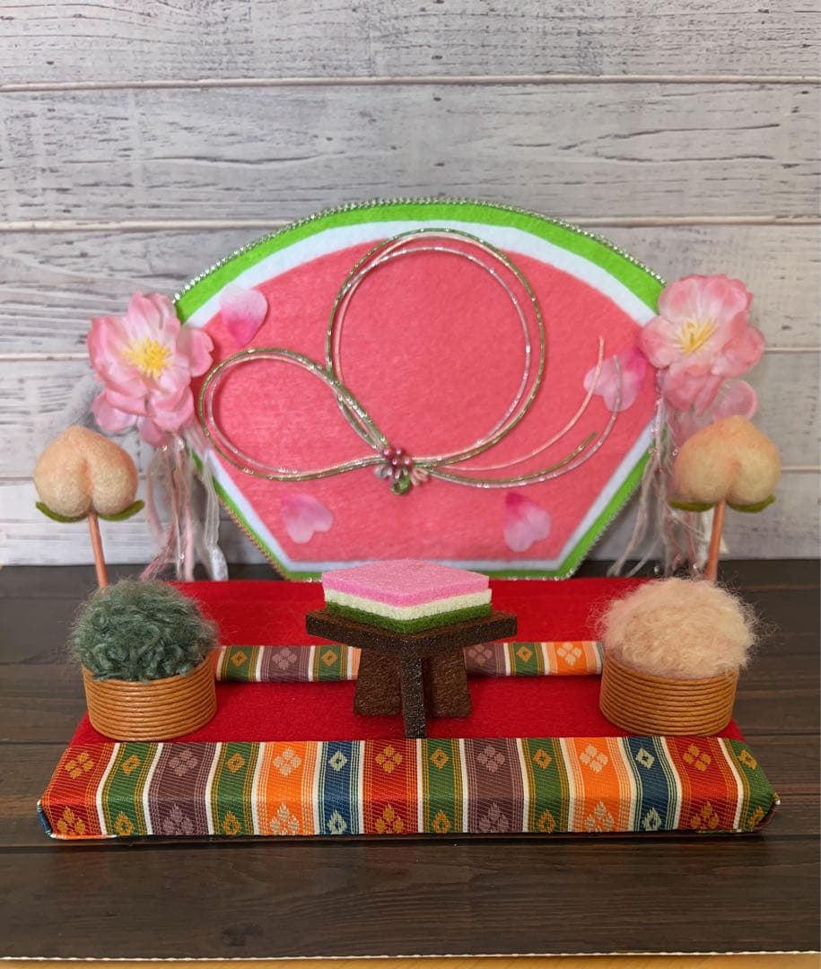 (専用)  羊毛フェルト  桃の節句  トイプードルちゃんのひな祭り飾り