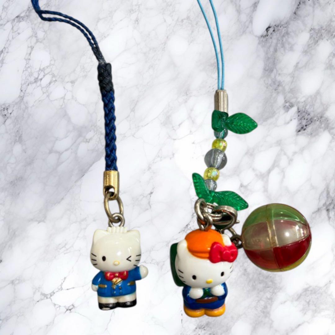 【平成】ハローキティ ストラップ チャーム 15個セット【まとめ売り】