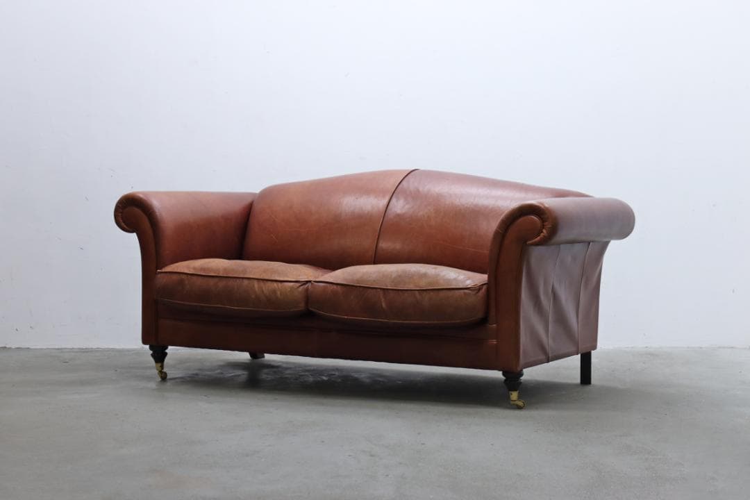 ローラアシュレイ 本革 2Pソファ モーティマ クラシカル ヴィンテージ