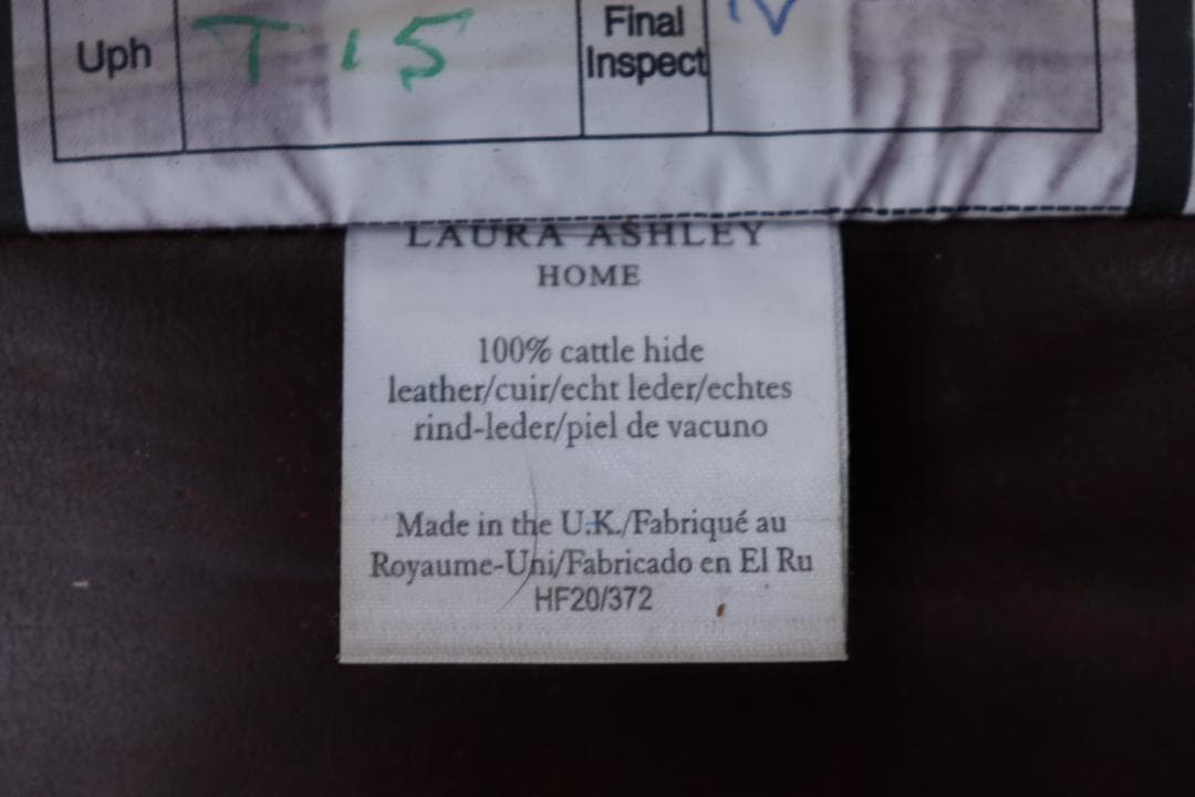 ローラアシュレイ 本革 2Pソファ モーティマ クラシカル ヴィンテージ