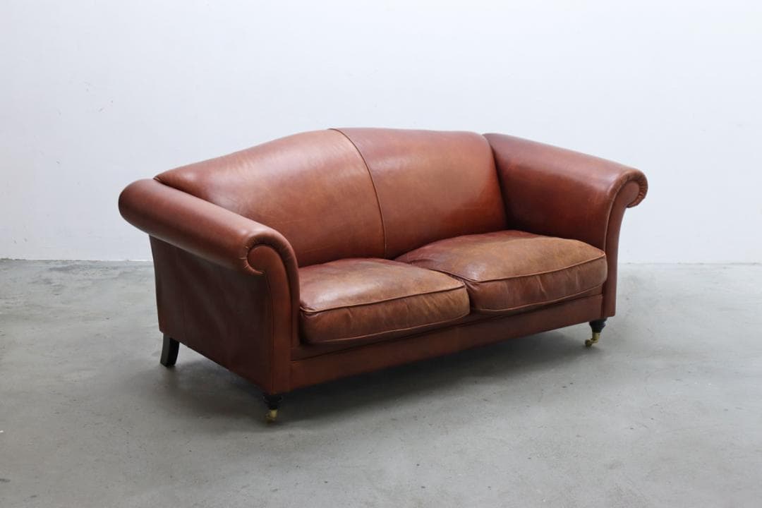 ローラアシュレイ 本革 2Pソファ モーティマ クラシカル ヴィンテージ