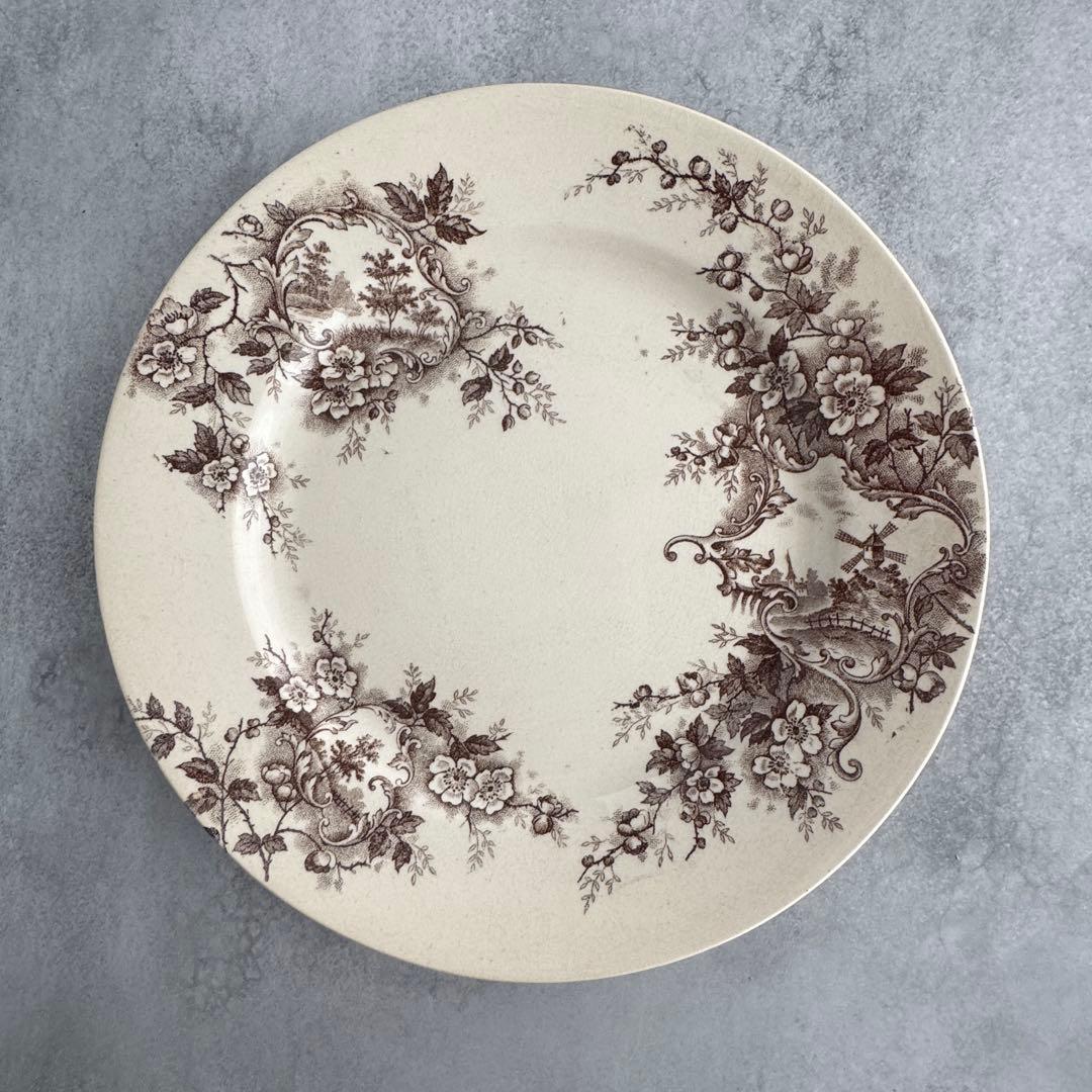 フランスアンティーク　Choisy le roi ショワジー　ポンパドール　平皿