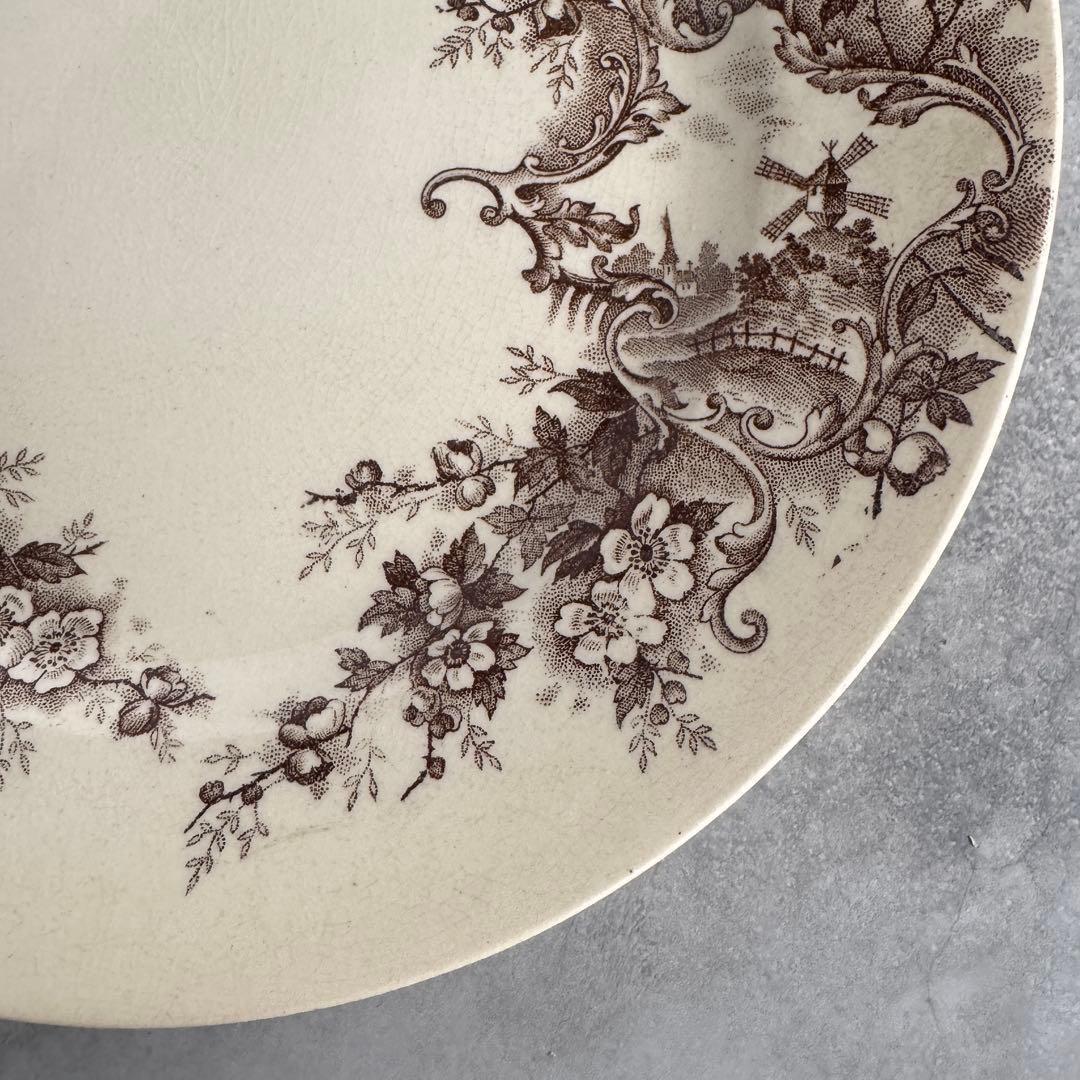 フランスアンティーク　Choisy le roi ショワジー　ポンパドール　平皿