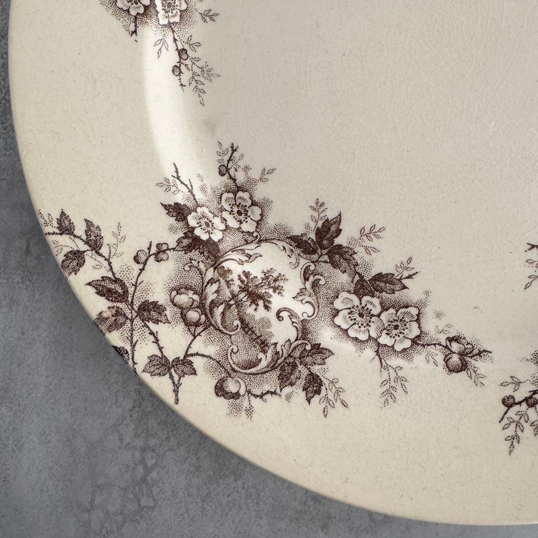 フランスアンティーク　Choisy le roi ショワジー　ポンパドール　平皿