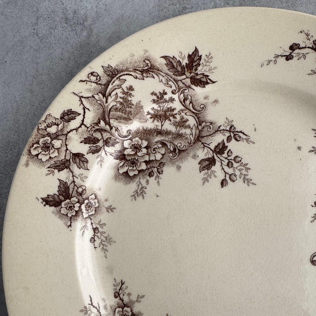 フランスアンティーク　Choisy le roi ショワジー　ポンパドール　平皿