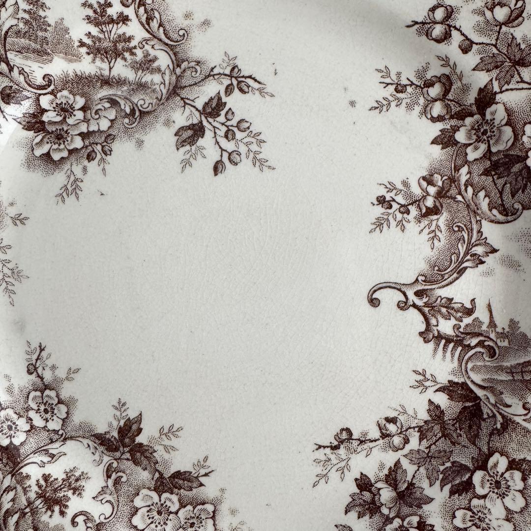 フランスアンティーク　Choisy le roi ショワジー　ポンパドール　平皿