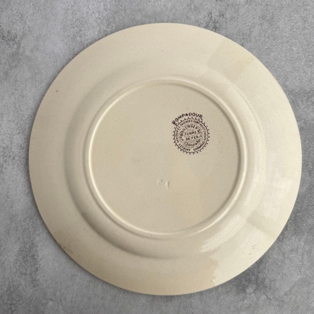 フランスアンティーク　Choisy le roi ショワジー　ポンパドール　平皿