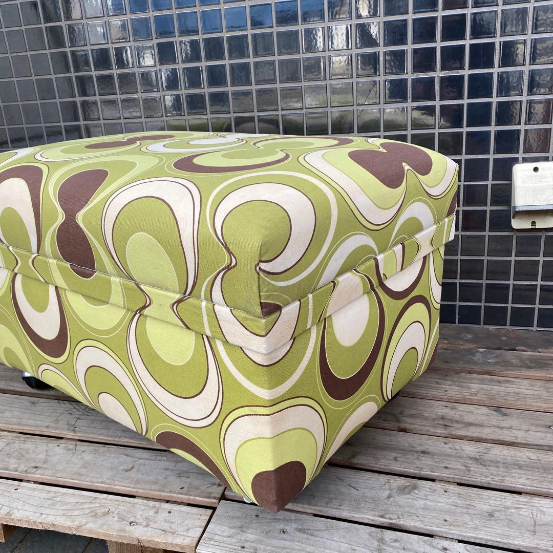 昭和レトロ 茶箱リメイクスツール ミッドセンチュリー スペースエイジ