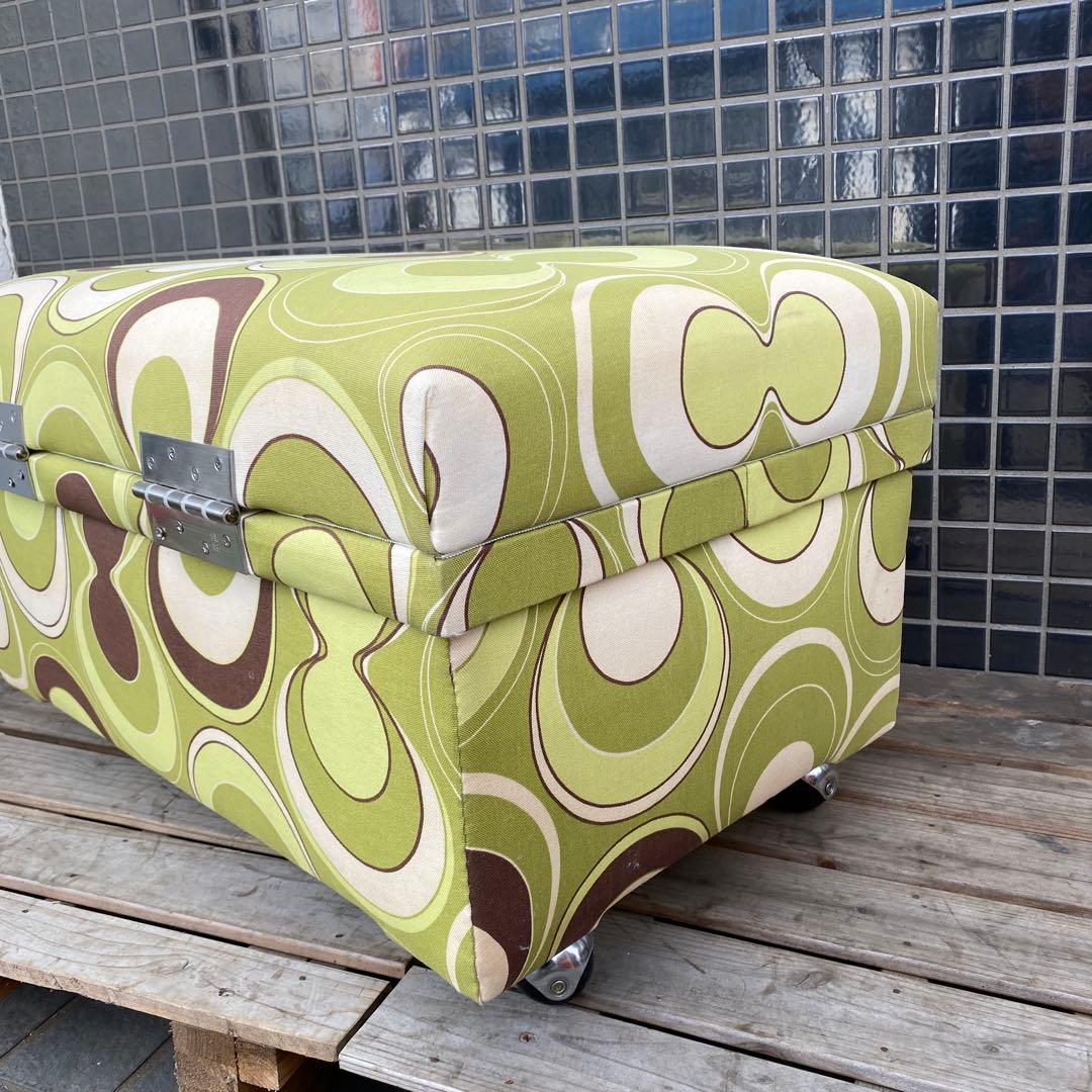 昭和レトロ 茶箱リメイクスツール ミッドセンチュリー スペースエイジ