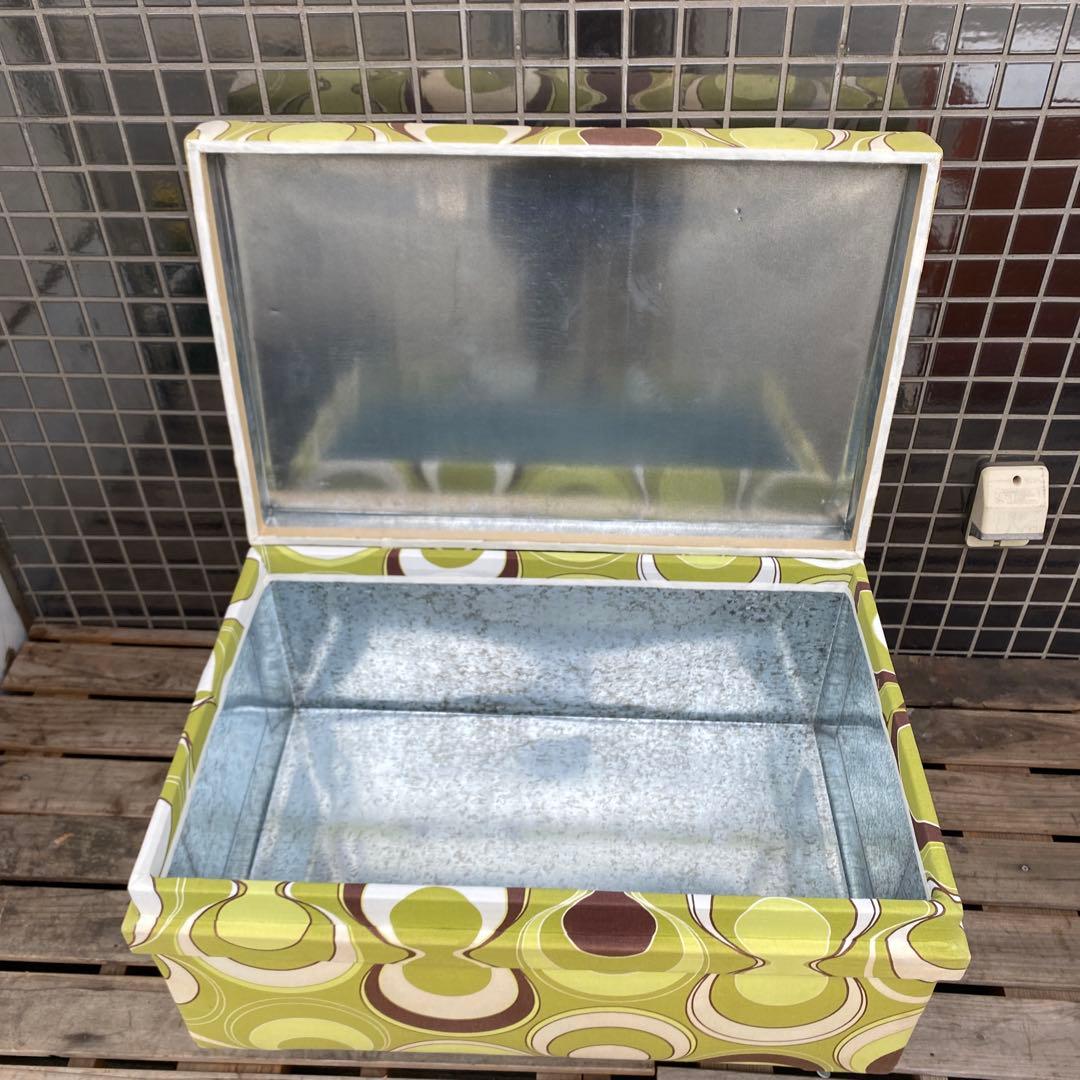 昭和レトロ 茶箱リメイクスツール ミッドセンチュリー スペースエイジ