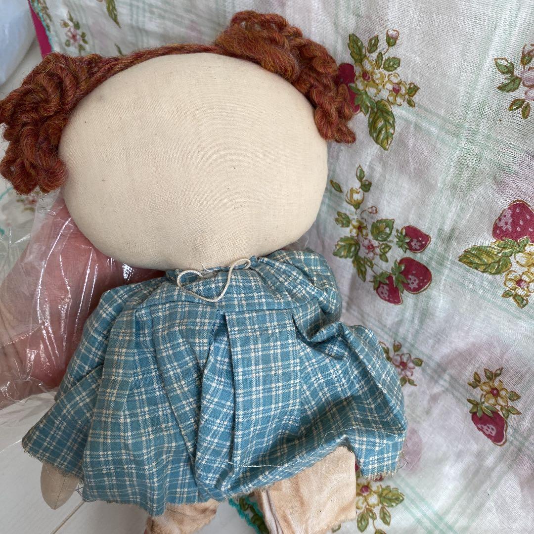 カントリードール　アニーちゃん　手作り　チェック柄　貴重　カントリー雑貨