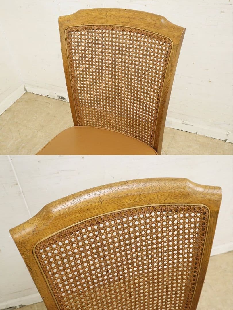 カリモク最高峰【ドマーニ】モーガントン・ダイニングチェア①本革・ライトコニャック