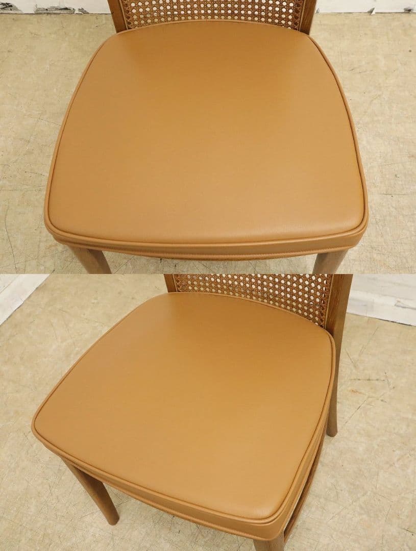 カリモク最高峰【ドマーニ】モーガントン・ダイニングチェア①本革・ライトコニャック