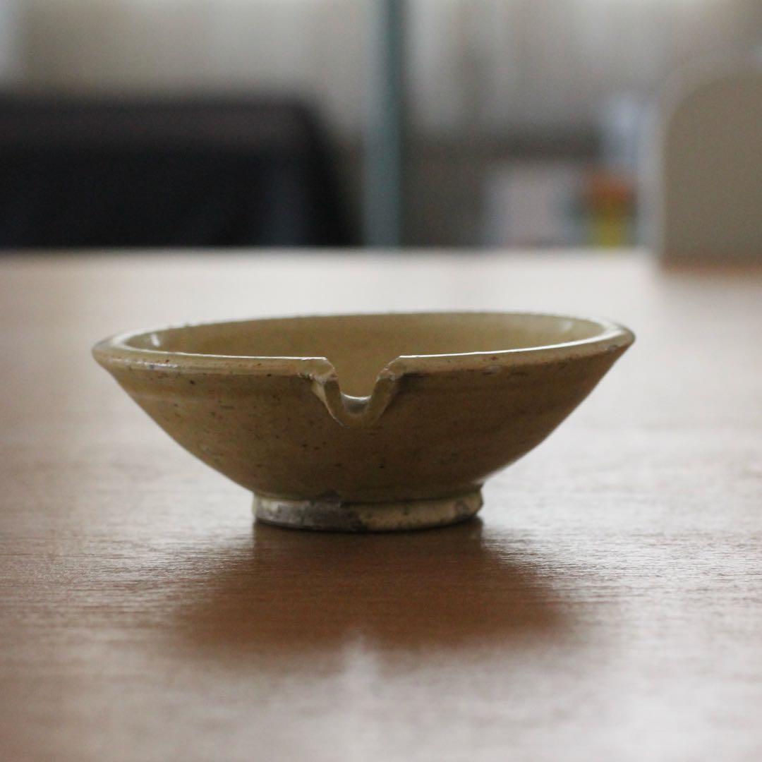 黄瀬戸の片口　骨董　古道具