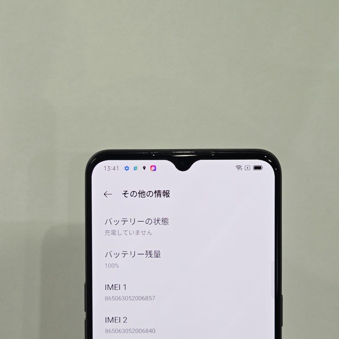 01 OPPO A73 ネイビーブルー SIMフリー 美品