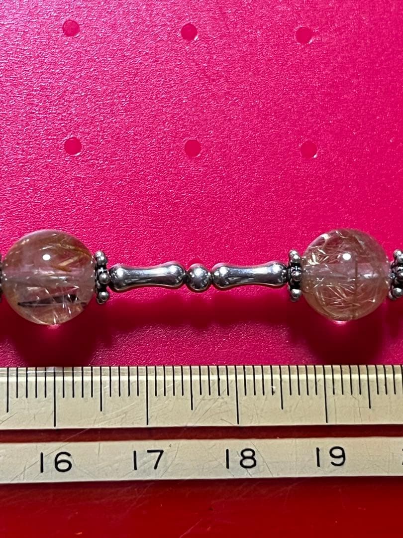 10mm球 ルチルクォーツsilver925 ブレスレット