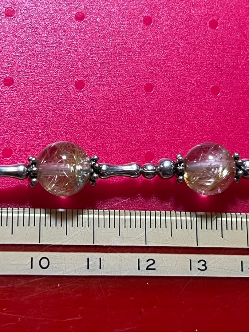 10mm球 ルチルクォーツsilver925 ブレスレット