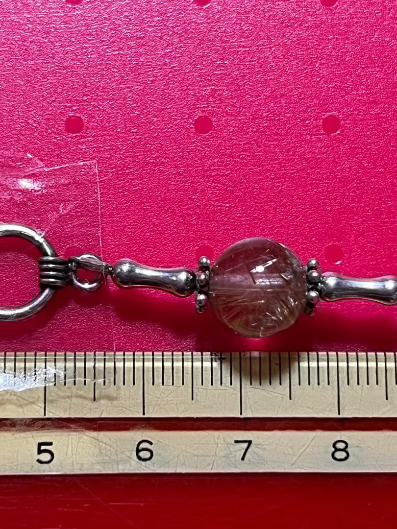 10mm球 ルチルクォーツsilver925 ブレスレット