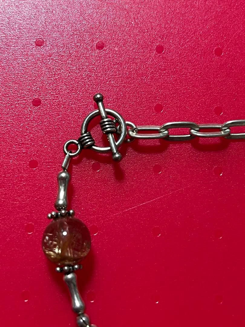 10mm球 ルチルクォーツsilver925 ブレスレット