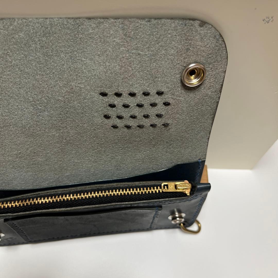 トラッカーウォレット　ハンドメイド　栃木レザー　レザーウォレット