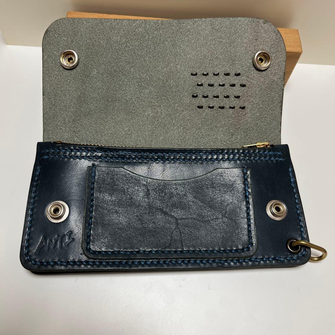 トラッカーウォレット　ハンドメイド　栃木レザー　レザーウォレット