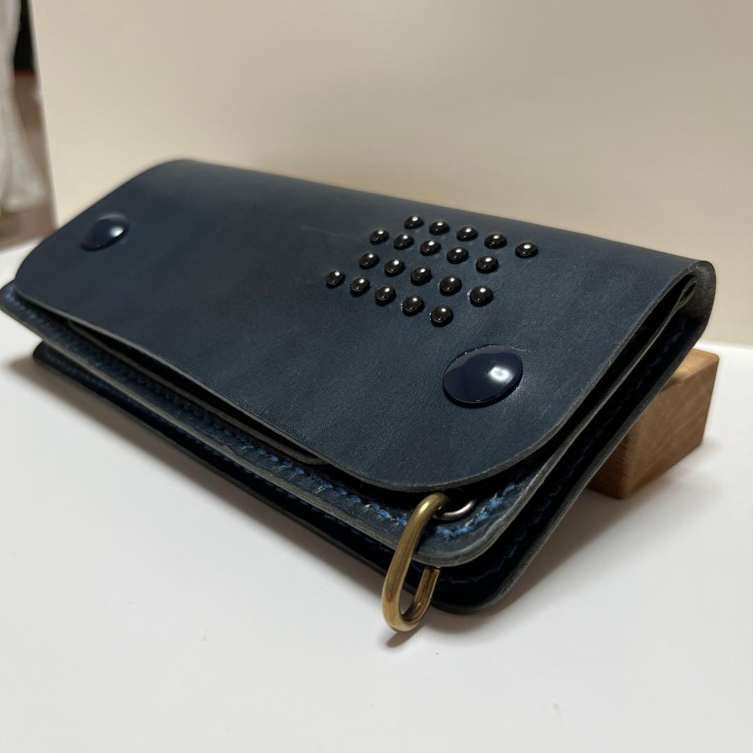 トラッカーウォレット　ハンドメイド　栃木レザー　レザーウォレット