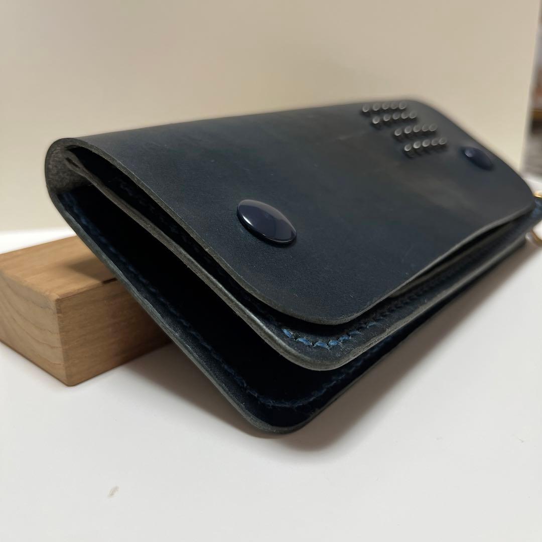 トラッカーウォレット　ハンドメイド　栃木レザー　レザーウォレット