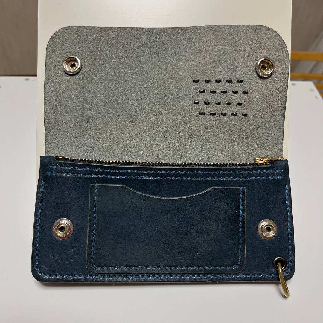 トラッカーウォレット　ハンドメイド　栃木レザー　レザーウォレット