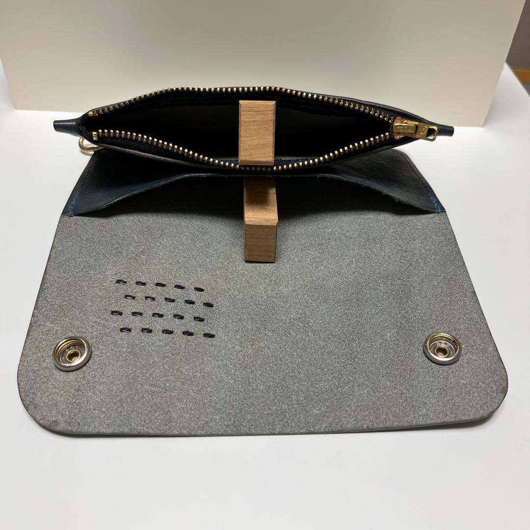 トラッカーウォレット　ハンドメイド　栃木レザー　レザーウォレット
