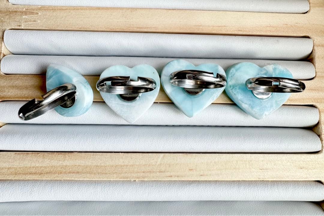 サージカルステンレス  ラリマー　フリーサイズリング　⑶