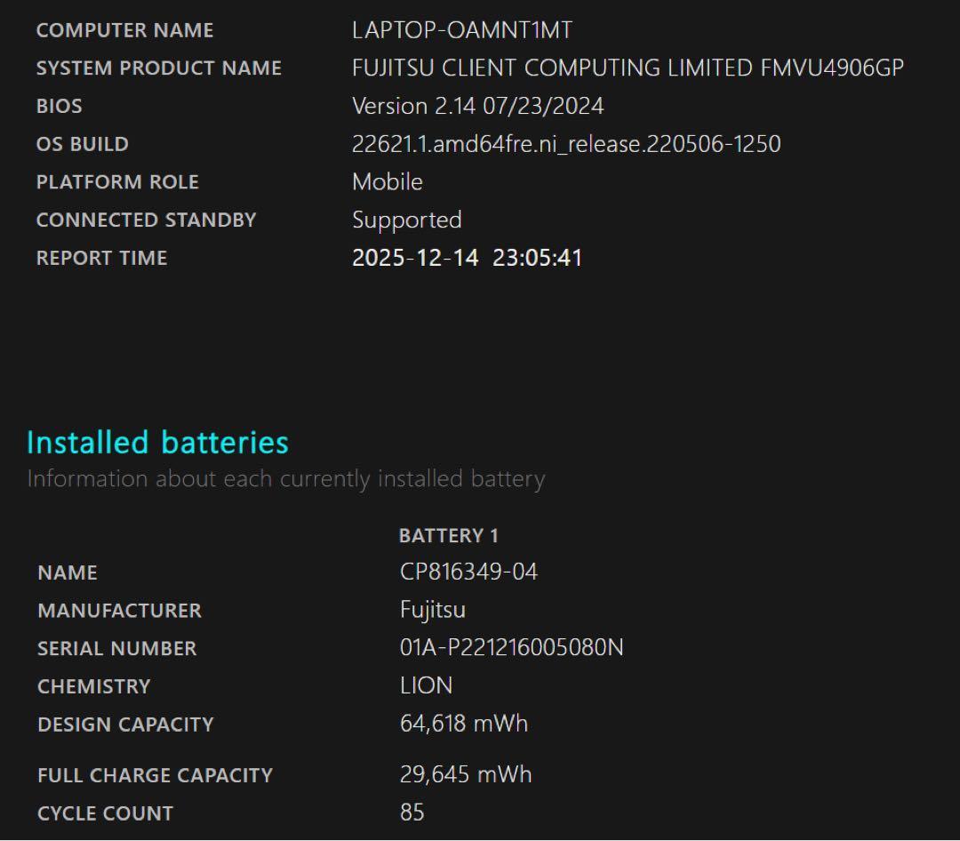 fujitsu U9312/KX i5 1235U 8/256 13.3インチ